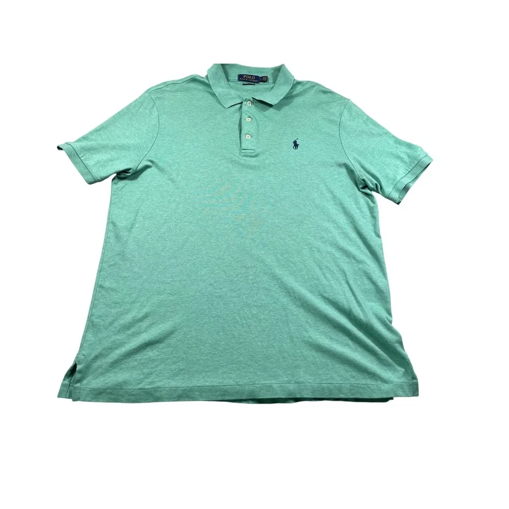Polo Ralph Lauren Classic Fit Polo Shirt Men's Large Green Short Sleeve Pony